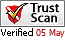 TrustScan certified sites protect you from identity theft, credit card fraud, hackers, spyware, spam and computer viruses. This site uses certified state-of-the-art security to protect your personal information. Your personal information is SAFE and SECURE.